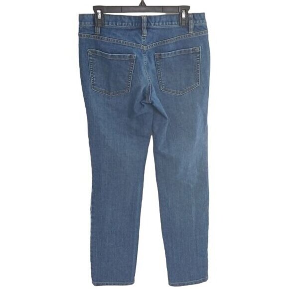 LOFT Relaxed Fit Blue Denim Boyfriend Jeans - Picture 4 of 6